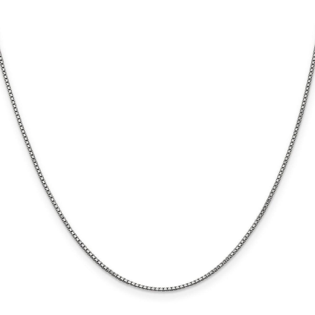 14k White Gold 1mm Box Chain-WLB100-30