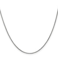 14k White Gold 1mm Box Chain-WLB100-30