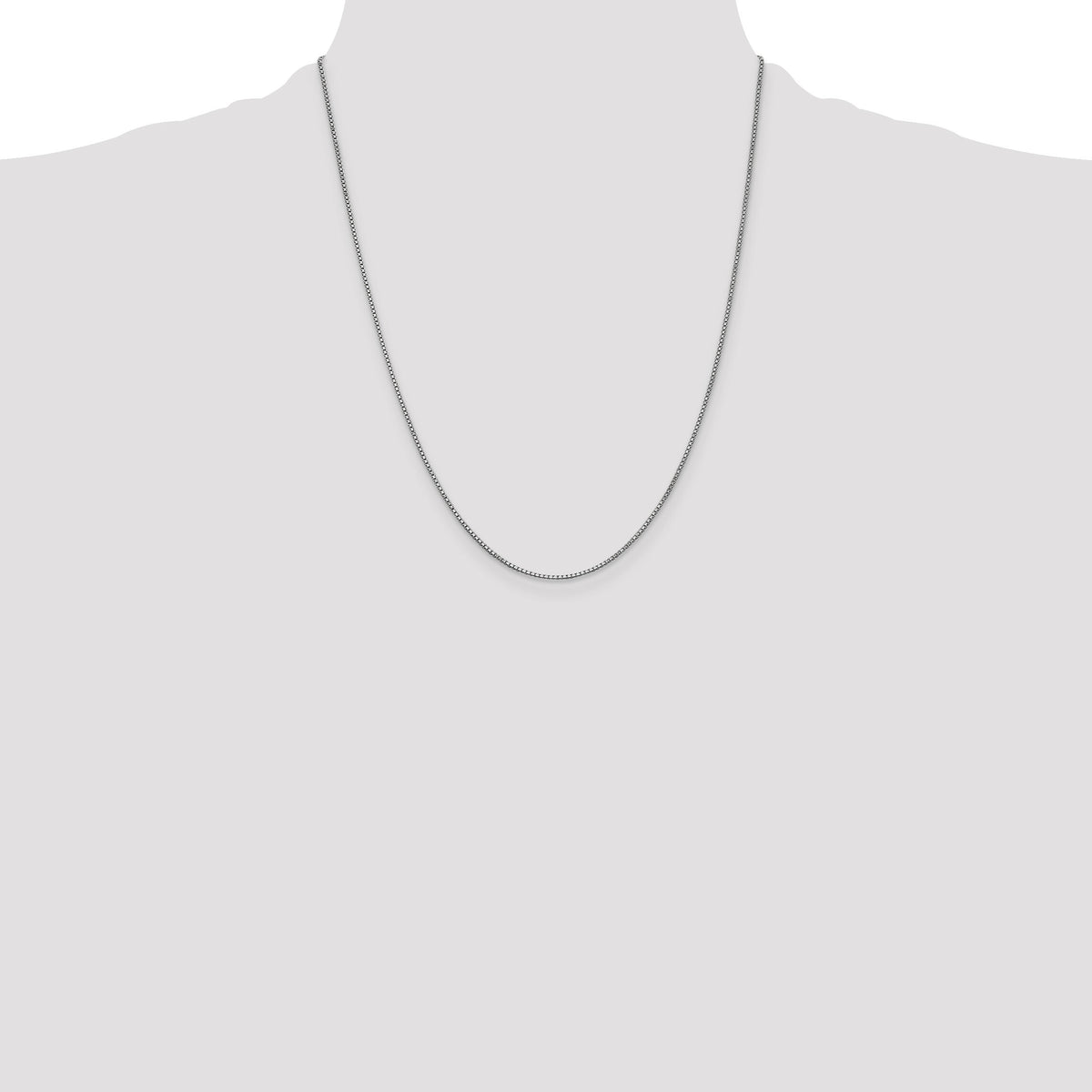 14k White Gold 1mm Box Chain-WLB100-22