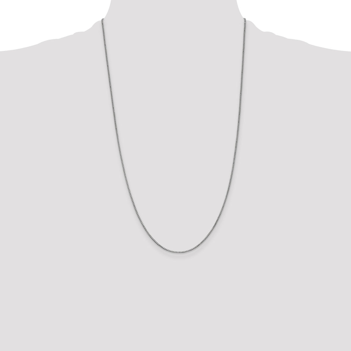 14k White Gold 1mm Box Chain-WLB100-26