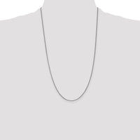 14k White Gold 1mm Box Chain-WLB100-26