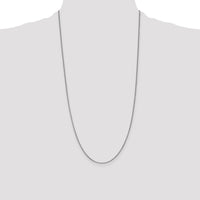 14k White Gold 1mm Box Chain-WLB100-28