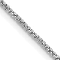 14k White Gold 1mm Box Chain-WLB100-14