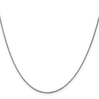 14k White Gold 1.05mm Box Chain-WLB105-24