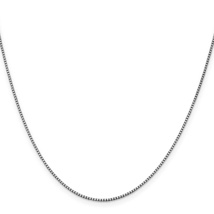 14k White Gold 1.05mm Box Chain-WLB105-24