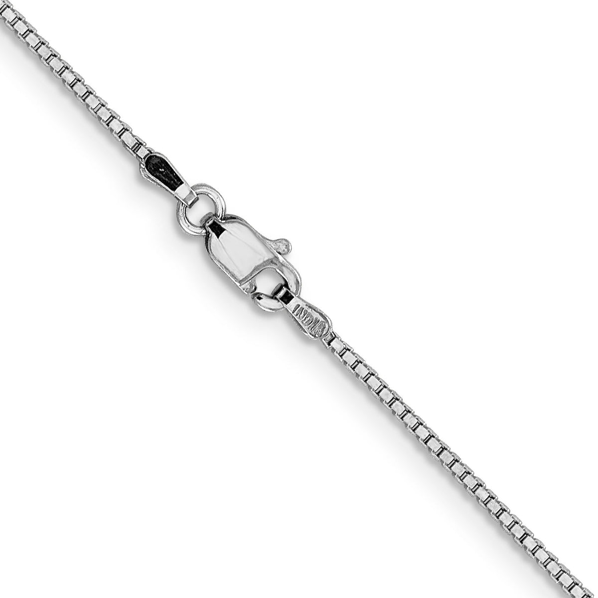 14k White Gold 1.05mm Box Chain-WLB105-24