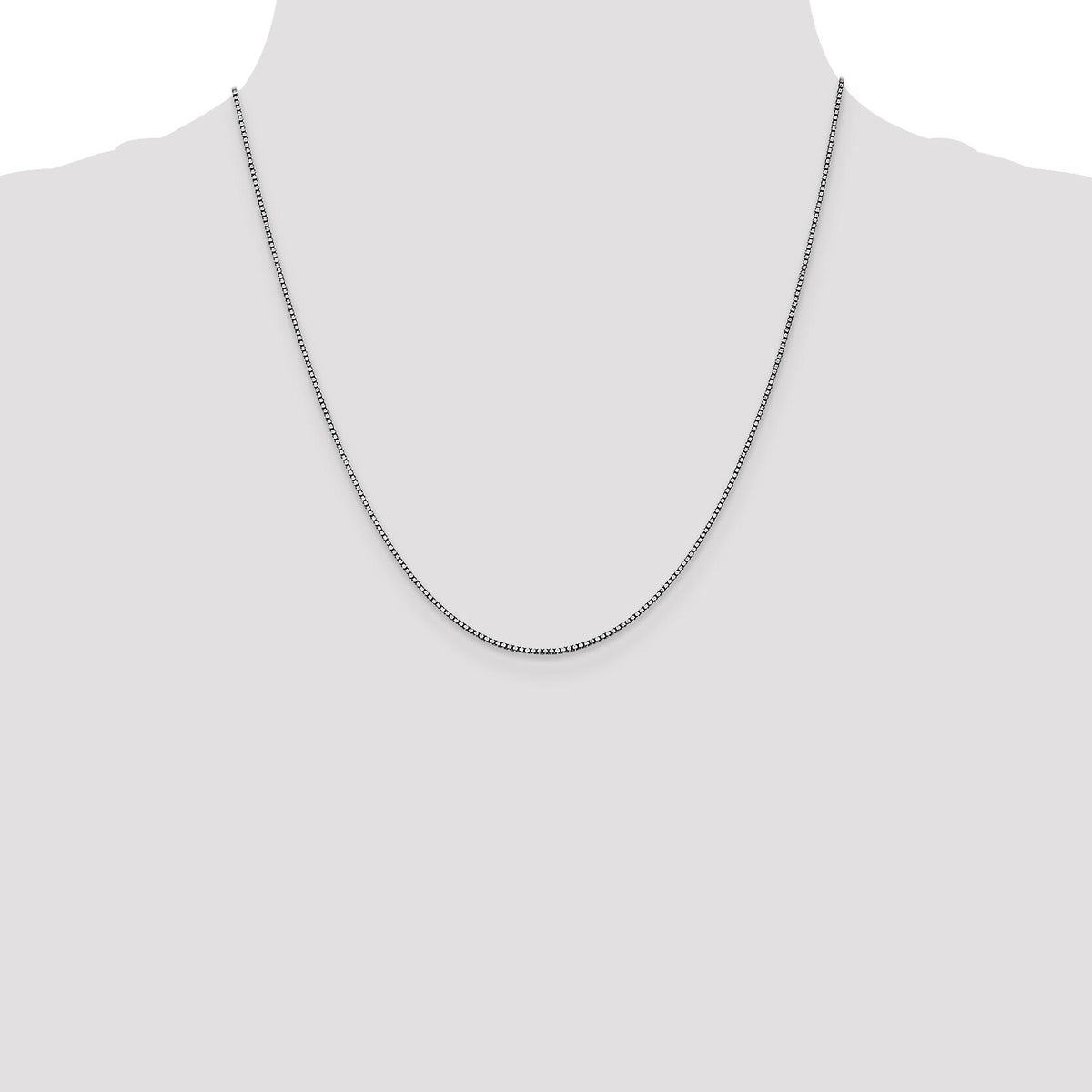 14k White Gold 1.05mm Box Chain-WLB105-20