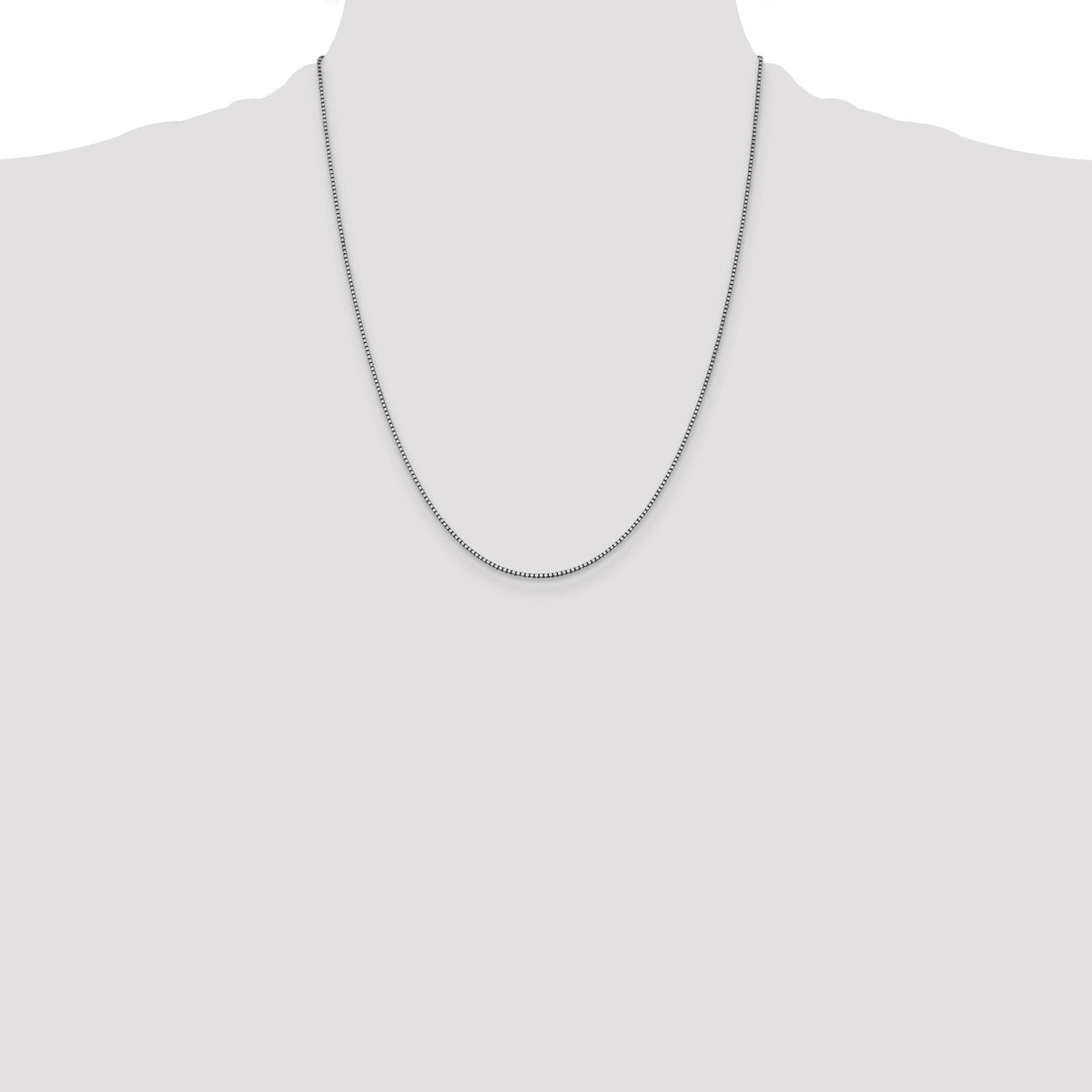 14k White Gold 1.05mm Box Chain-WLB105-22