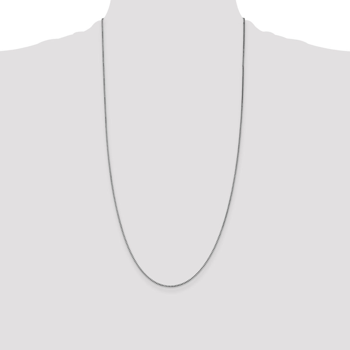 14k White Gold 1.05mm Box Chain-WLB105-28