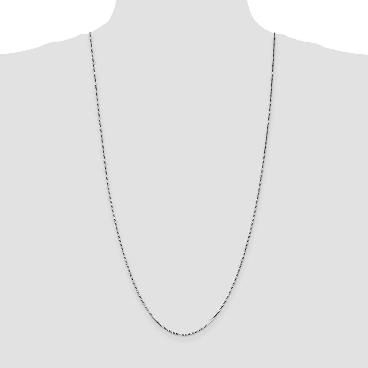 14k White Gold 1.05mm Box Chain-WLB105-30