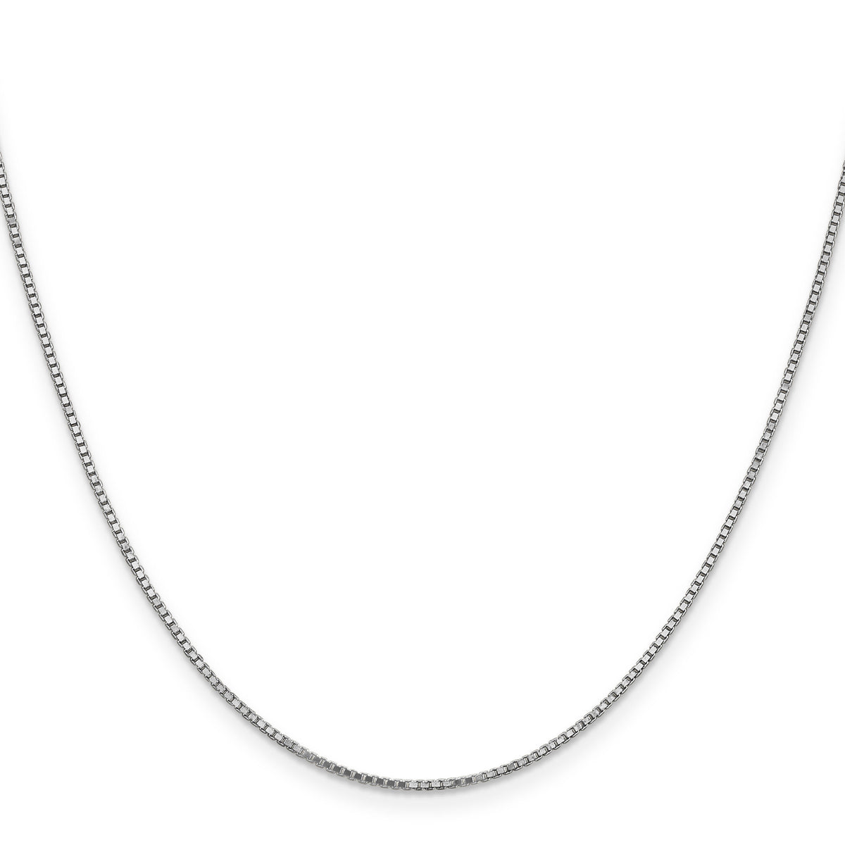 14k White Gold 1.1mm Box Chain-WLB110-20
