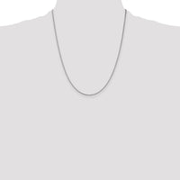 14k White Gold 1.1mm Box Chain-WLB110-22