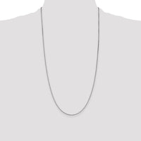 14k White Gold 1.1mm Box Chain-WLB110-28
