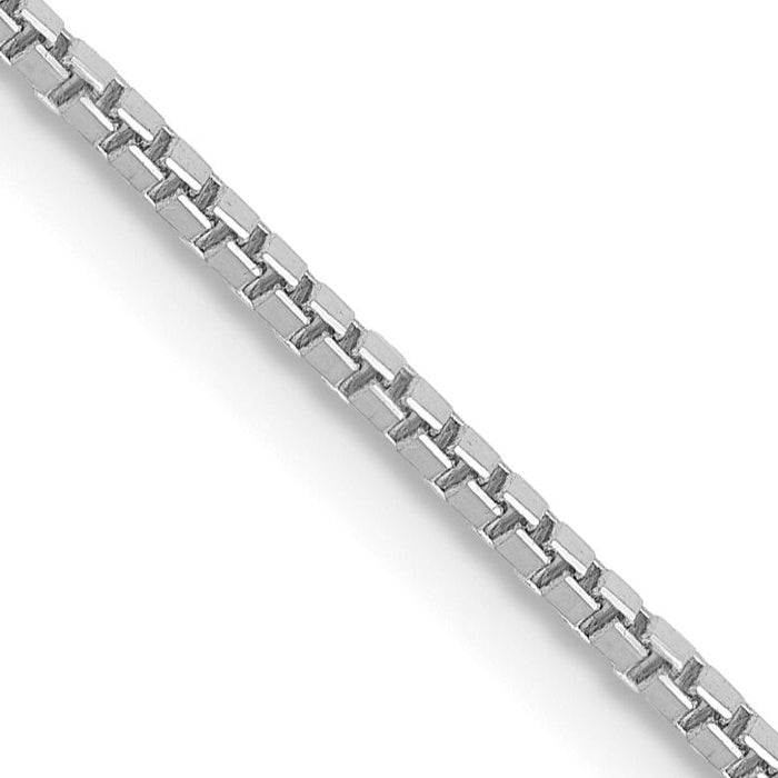 14k White Gold 1.1mm Box Chain-WLB110-14