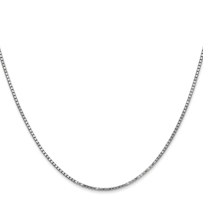 14k White Gold 1.3mm Box Chain-WLB125-24