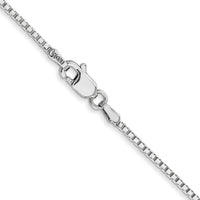 14k White Gold 1.3mm Box Chain-WLB125-24