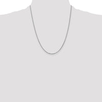 14k White Gold 1.3mm Box Chain-WLB125-22