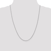 14k White Gold 1.3mm Box Chain-WLB125-24