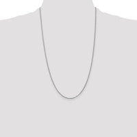 14k White Gold 1.3mm Box Chain-WLB125-26