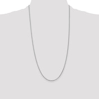 14k White Gold 1.3mm Box Chain-WLB125-28