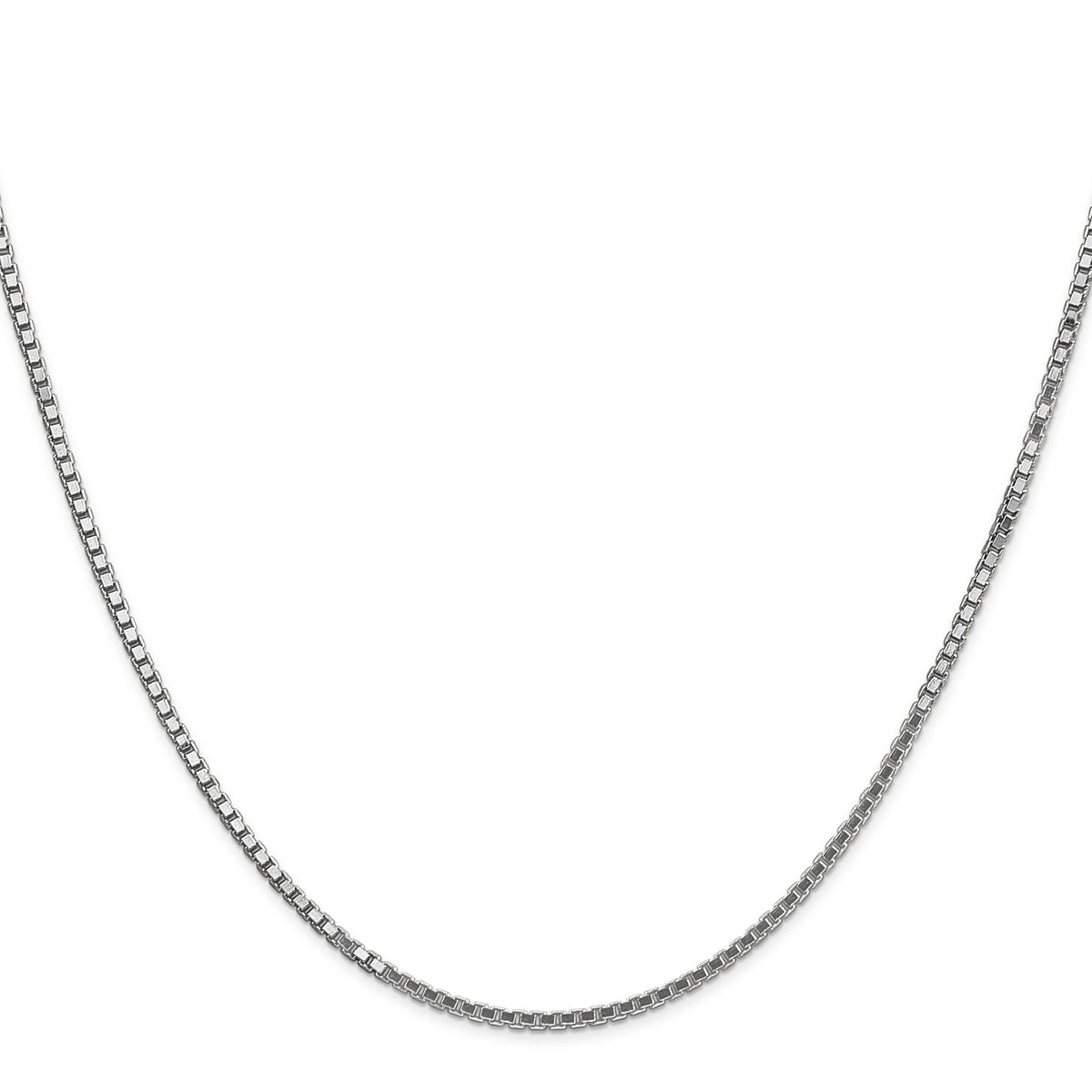14k White Gold 1.5mm Box Chain-WLB150-18
