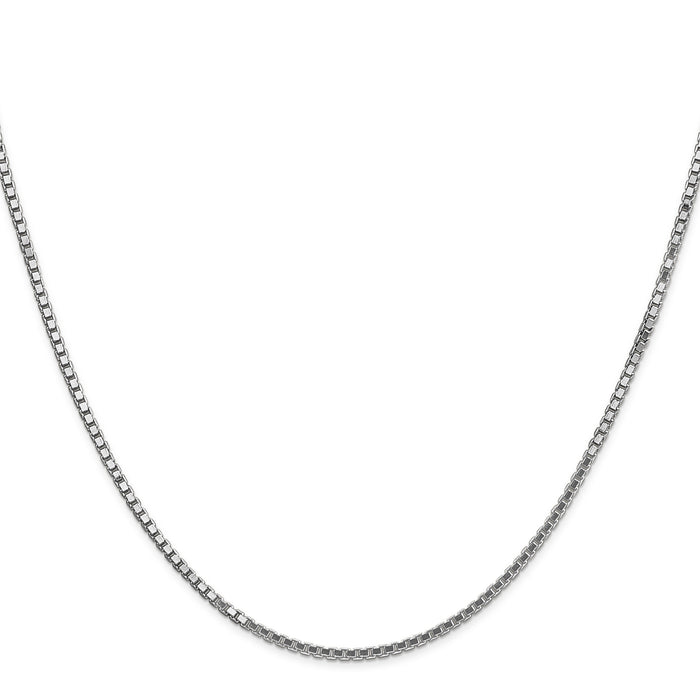 14k White Gold 1.5mm Box Chain-WLB150-30