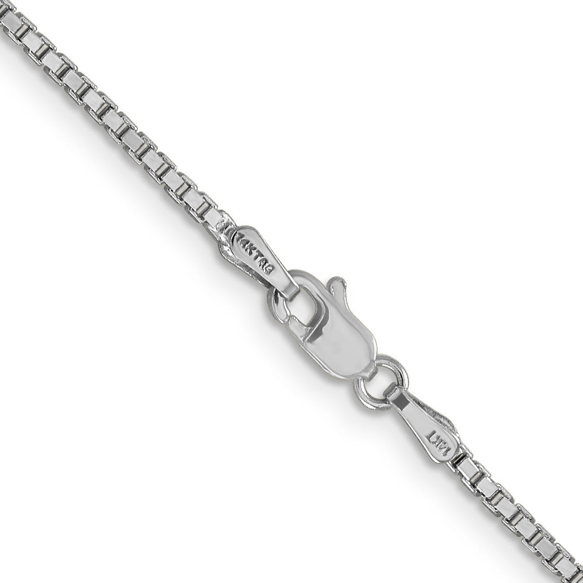 14k White Gold 1.5mm Box Chain-WLB150-16