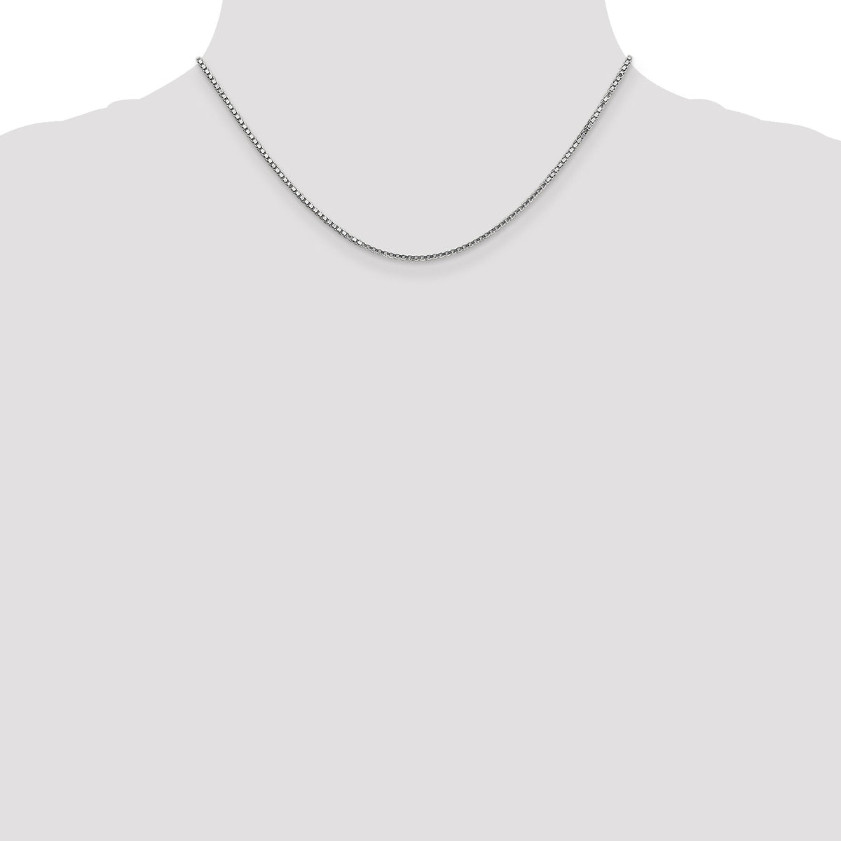 14k White Gold 1.5mm Box Chain-WLB150-16