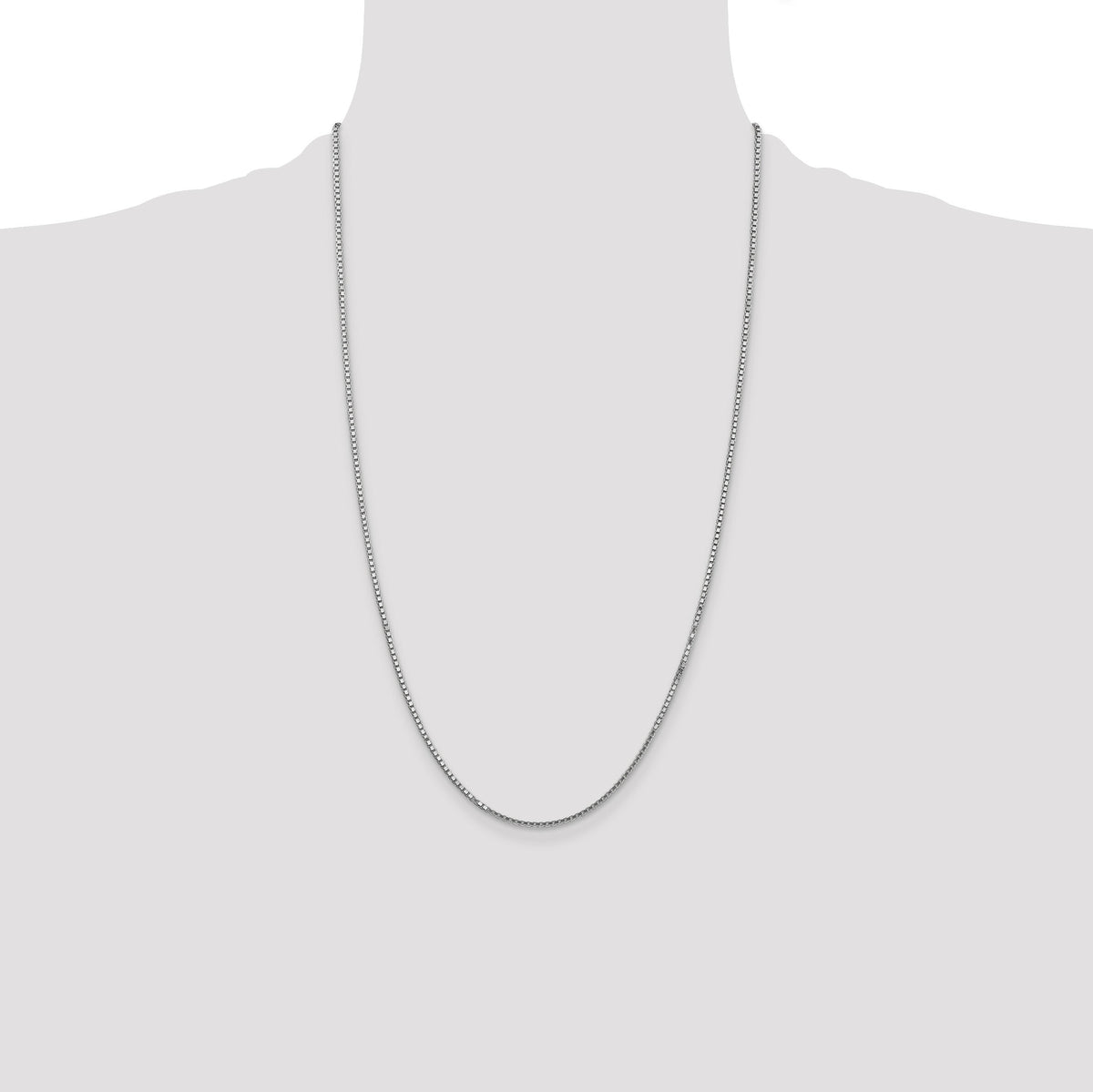 14k White Gold 1.5mm Box Chain-WLB150-26