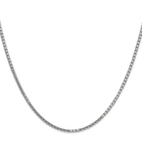 14k White Gold 1.9mm Box Chain-WLB200-28