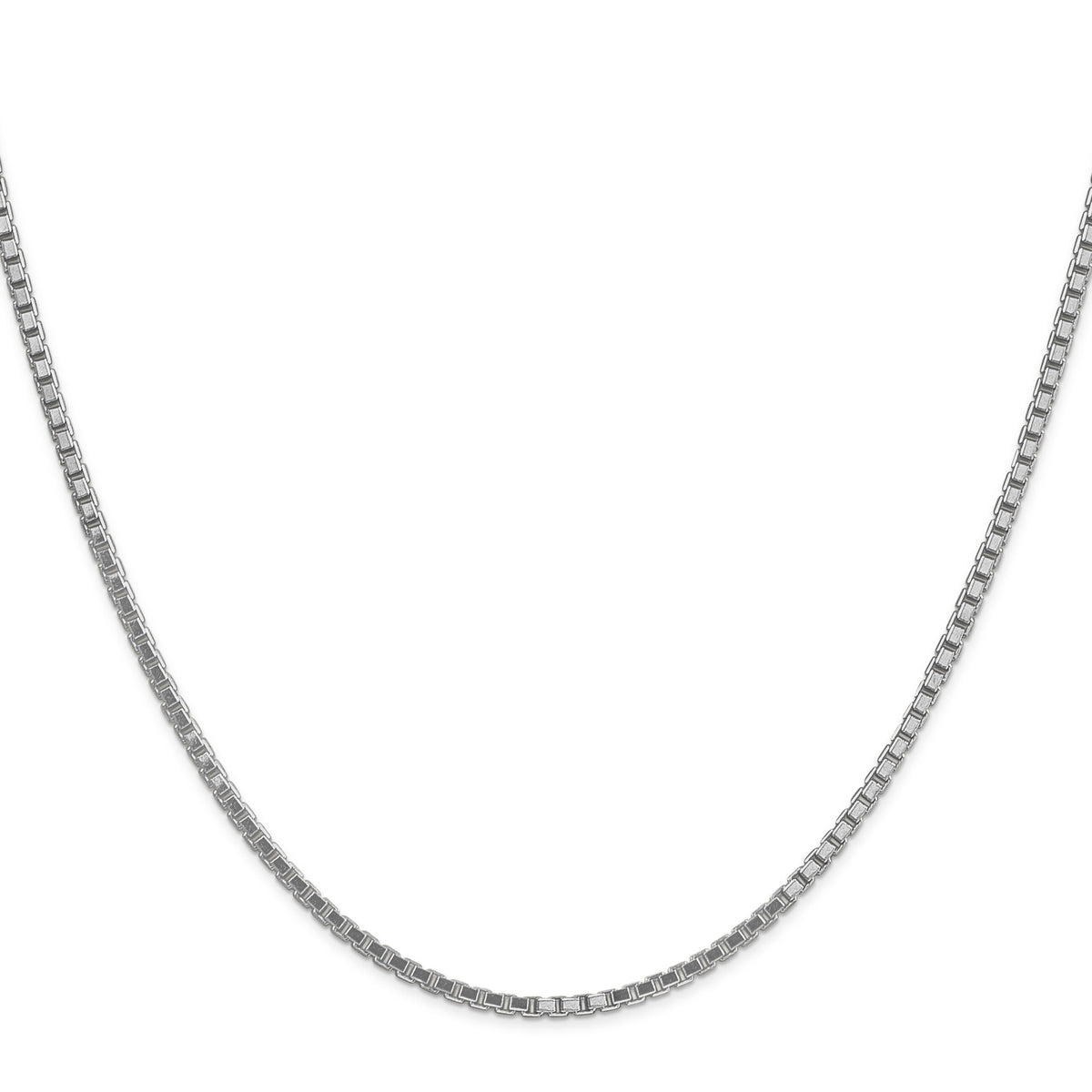 14k White Gold 1.9mm Box Chain-WLB200-30
