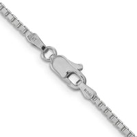 14k White Gold 1.9mm Box Chain-WLB200-18