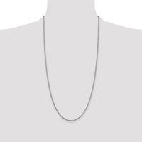 14k White Gold 1.9mm Box Chain-WLB200-28