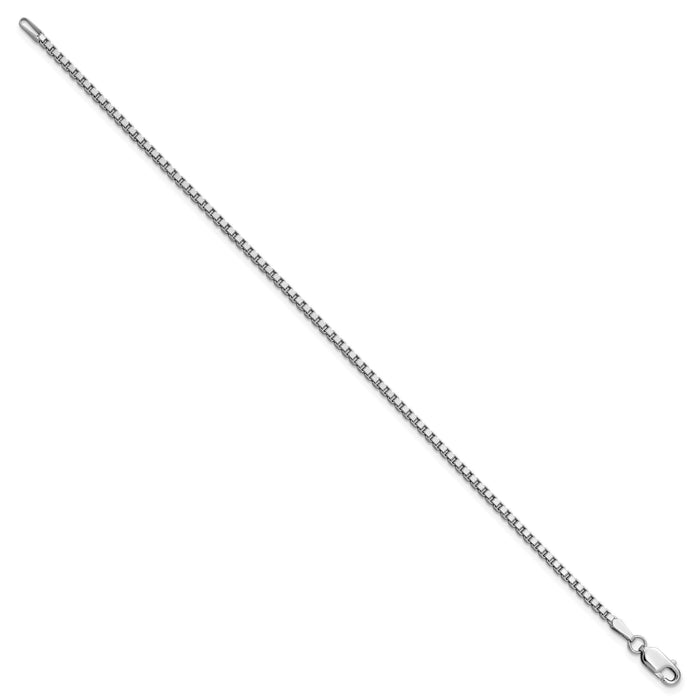 14k White Gold 1.9mm Box Chain-WLB200-7