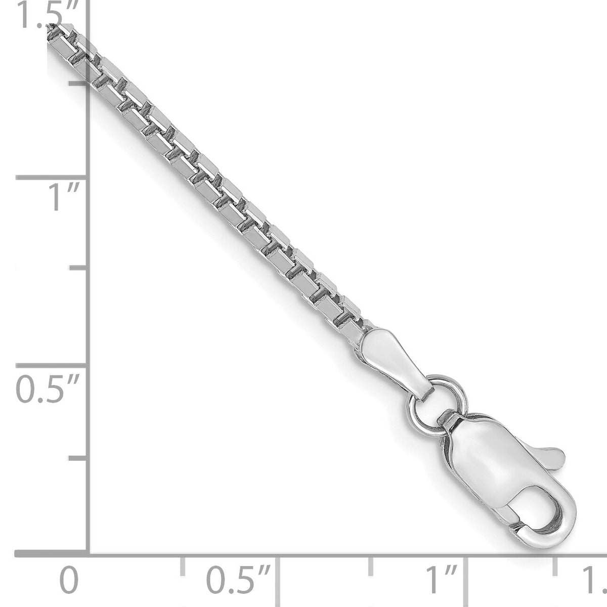 14k White Gold 1.9mm Box Chain-WLB200-7