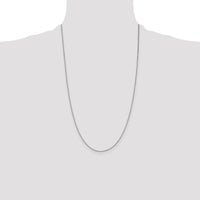 14k White Gold .9mm Box with Spring Ring Clasp Chain-WLBS-26