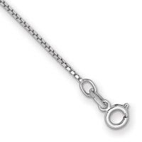 14k White Gold .9mm Box with Spring Ring Clasp Chain-WLBS-7