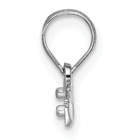 14kw Large Brushed Diamond Cut Number Top Charm-WLGTOP