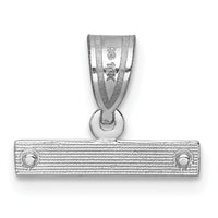 14kw Large Brushed Diamond Cut Number Top Charm-WLGTOP