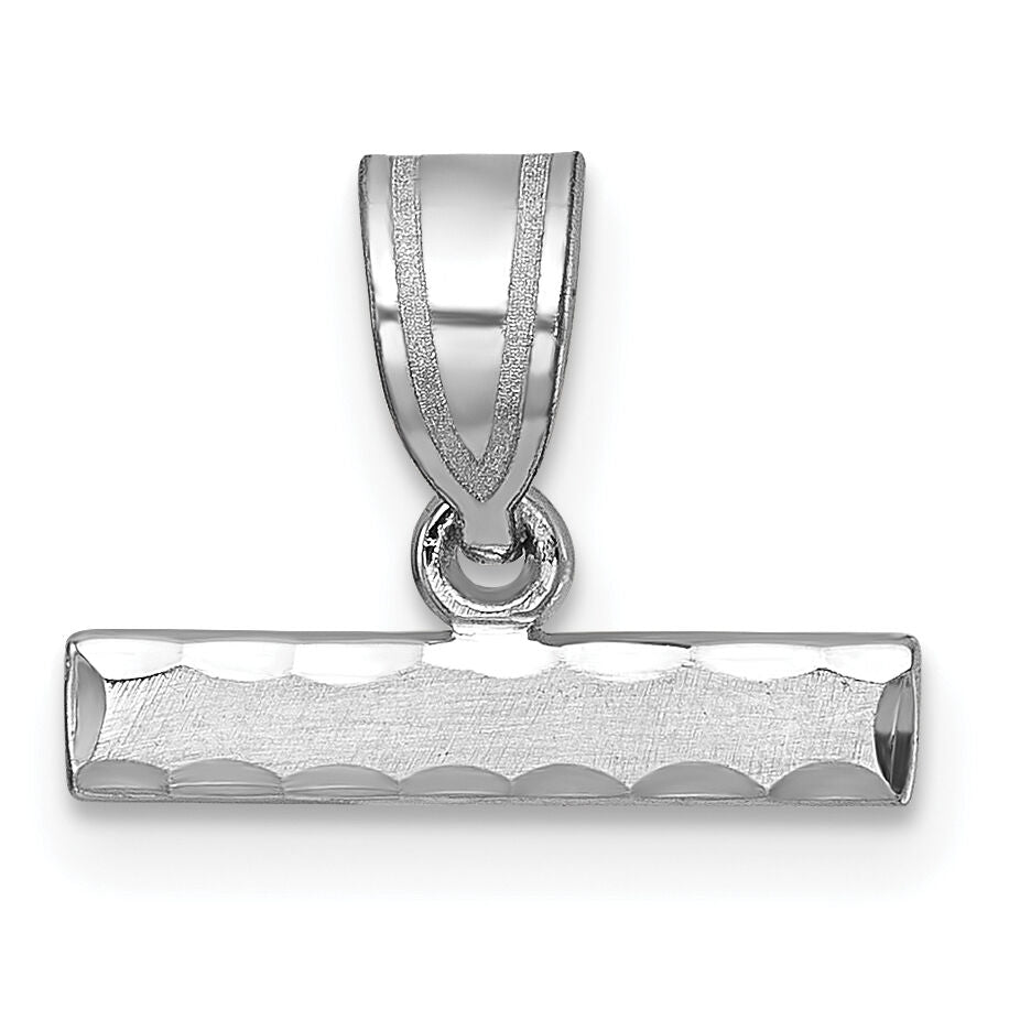 14kw Large Brushed Diamond Cut Number Top Charm-WLGTOP