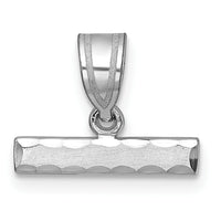 14kw Large Brushed Diamond Cut Number Top Charm-WLGTOP