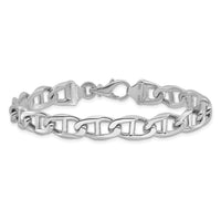 14k WG 9mm Hand-polished Anchor Link Bracelet-WLK101-8
