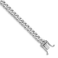 14k WG 6.8mm Hand-polished Flat Beveled Curb Link Bracelet-WLK131-8