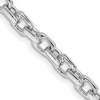 14k White Gold 4.6mm Hand-polished Link Bracelet-WLK302-7