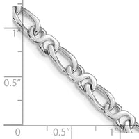 14k WG 4.8mm Hand Polished Fancy Link Bracelet-WLK359-8