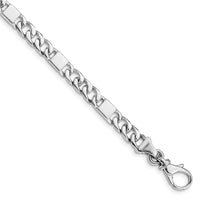 14k White Gold 5.6mm Hand-polished Fancy Link Bracelet-WLK395-7
