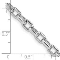 14k WG 5mm Fancy Link Hand Polished Chain-WLK685-8.5