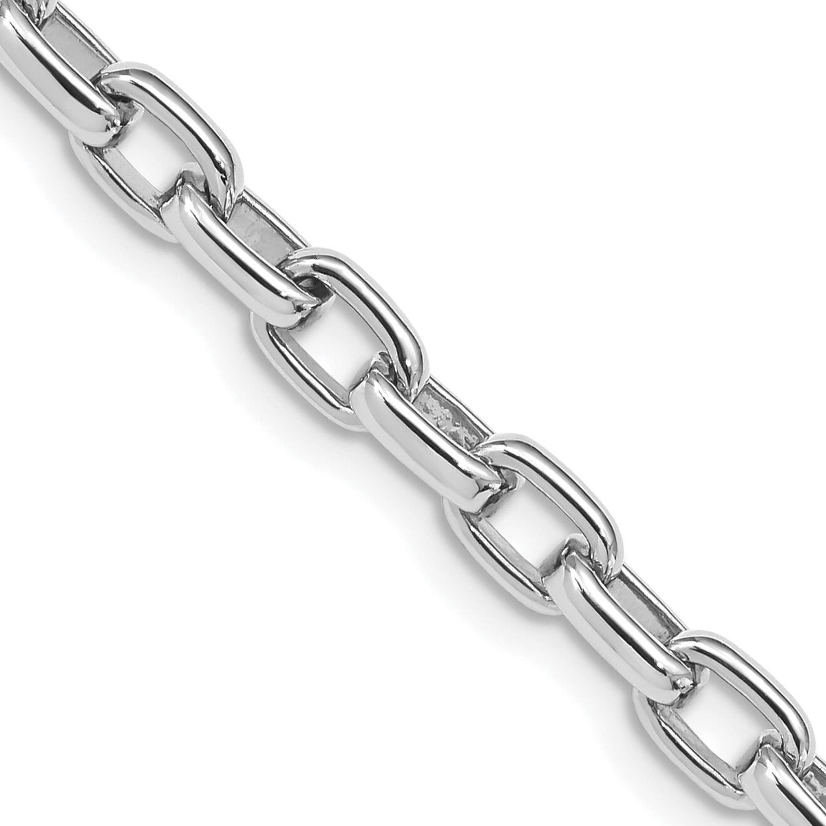14k WG 5mm Fancy Link Hand Polished Chain-WLK685-8.5