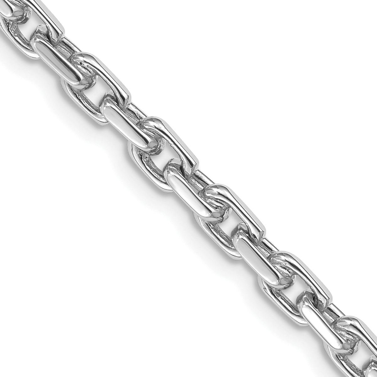 14k White Gold 4.2mm Hand-polished Fancy Link Chain-WLK686-24
