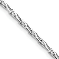 14K White Gold 2.75mm Hand-polished Fancy Link Bracelet-WLK705-8.25